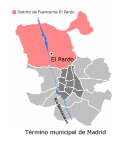 Location of El Pardo