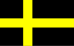 Inoffizielle Flagge Härjedalens, in den 1970er Jahren als Reaktion auf die Republik Jämtland entworfen
