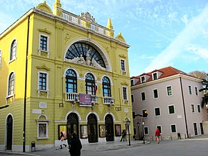 Croatian National Theatre in Split by Emil Vecchietti and Ante Bezić, 1893