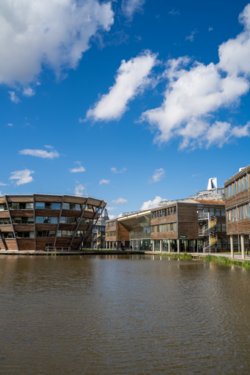 Sir Harry and Lady Djanogly Learning Resource Centre, The Exchange, and the lake
