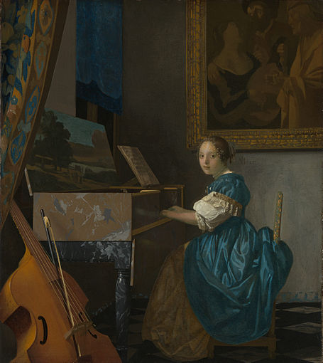 Lady Seated at a Virginal I am trying to concentrate! If everybody would at least keep quiet, I could start this sonata.