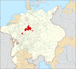 Hesse-Kassel within the Holy Roman Empire in 1618