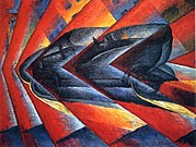 Dynamism of a Car, 1913 oil painting