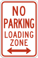 R7-6 No parking, loading zone