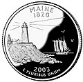 The Pemaquid Point Lighthouse as depicted on the Maine state quarter