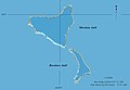 Map of Marokau and Ravahere atolls