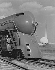Streamlined locomotive of the New York Central Railroad (1939)