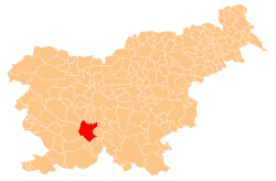 Location of the Municipality of Cerknica in Slovenia