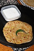 Gobhi Paratha with Yoghurt