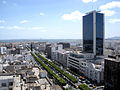 L'hôtel Africa dominates l'avenue Habib-Bourguiba in Tunis, Tunisia.