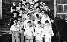 Photo of the Vernon Judo Club in 1945