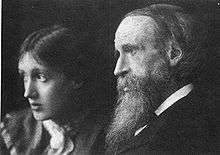 Portrait of Virginia Woolf with he rfather Leslie Stephen in 1902, by Beresford