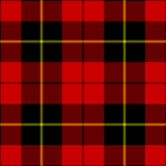 Basic check modified – Wallace red/dress, black on a slightly larger ground of red, laced with yellow and black over-checks.