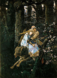 Ivan Tsarevich riding the Gray Wolf (1889)