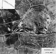 Photo map of the area around the site before the bombing campaign