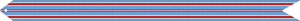 A mostly blue and red streamer, awarded to those who served in the American theater.