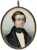 George Loring Brown: Josuah Richardson Bigelow, 1839; Wasserfarbe auf Elfenbein, 69,8×63 mm