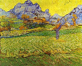 Vincent van Gogh: Le Mas de Saint-Paul (1889). Otterlo, Museum Kröller-Müller.