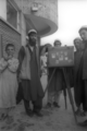 i took this picture in kabul, july 2001. the photographer had just taken my photo with his box camera, cape and all. he first took a negative photo, directly on photo paper, developed in the camera box. taking a photo of the negative photo produced a positive photo, also developed inside the box camera.was contributed to the kabul page, but removed many moons ago...