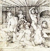 Albrecht Dürer, Women bathing, 1496