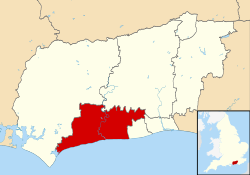 Arun shown within West Sussex