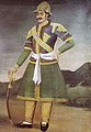 Bhimsen Thapa, Mukhtiyar of Nepal (1806–1837), holding a talwar