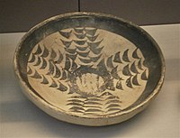 Late Ubaid; painted bowl, decorated with geometric designs in dark paint; c. 5200 – c. 4200 BC; Tell el-Muqayyar; British Museum