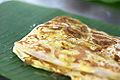 Roti canai, an Indian-influenced flatbread found in Indonesia.