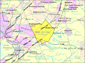 Census Bureau map of Robbinsville Township, Mercer County, New Jersey Interactive map of Robbinsville Township, New Jersey