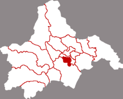 Location of Wuhou in Chengdu