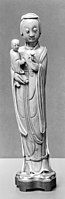 The Chinese goddess of compassion, Guanyin, between 1580 and 1644, carved ivory, Walters Art Museum