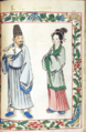A Chinese couple wearing hanfu from Ming Dynasty