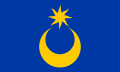 Flag of Portsmouth, England (18th century): crescent and estoile (with eight wavy rays).[59]