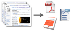 Artikel auswählen und als Buch, PDF oder OpenDocument erstellen