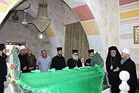 Druze and Christian clerics in As-Suwayda