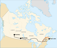 Proposed Energy East Pipeline Route
