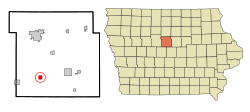 Location of Stanhope, Iowa