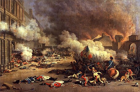 Storming of the Tuileries Palace on 10 August 1792 and the massacre of the Swiss Guard