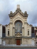 Lille Synagogue, France, 1891, elements of Romanesque, classical (guttae), "Moorish" and other styles
