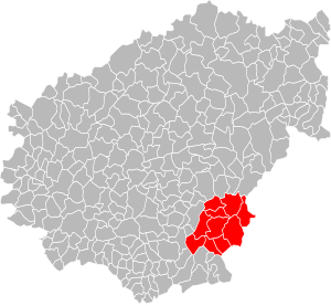 Lage der CC du Canton de Saint-Privat im Département Corrèze