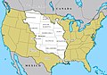 Image 2Modern map of the United States overlapped with territory bought in the Louisiana Purchase (in white) (from History of Louisiana)