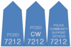 Variations of PCSO epaulettes varying between forces