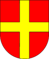 Fürstbischof Franz Egon änderte die Farben des Stiftswappens in rot-gold, Farben seiner Familie von Fürstenberg; gilt heute als Wappen der Region Hochstift[37]