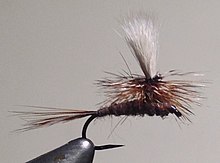 dry fly in vise