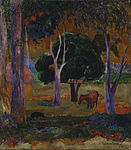Landscape with a Pig and a Horse (Hiva Oa), 1903, Ateneum, Helsinki