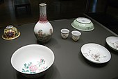 A selection of falangcai porcelains
