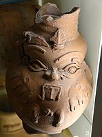 Pottery vessel showing the face of god Bes from the 26th Dynasty. Petrie Museum of Egyptian Archaeology, London