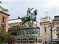 The statue of Prince Michael on Republic Square in Belgrade.