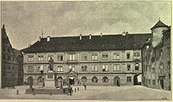 Prinzenbau zwischen Fruchtkasten und Alter Kanzlei, 1889.