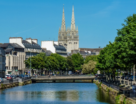 The river Odet in the centre of Quimper